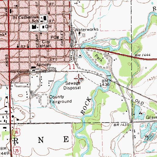 Topographic Map of Luverne Wastewater Treatment Facility, MN