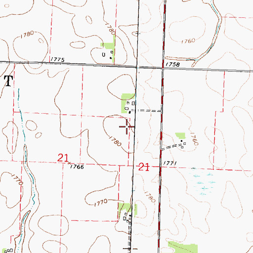 Topographic Map of Brake Feed Yard, MN