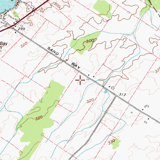 Topographic Map of Wood Farms, NY