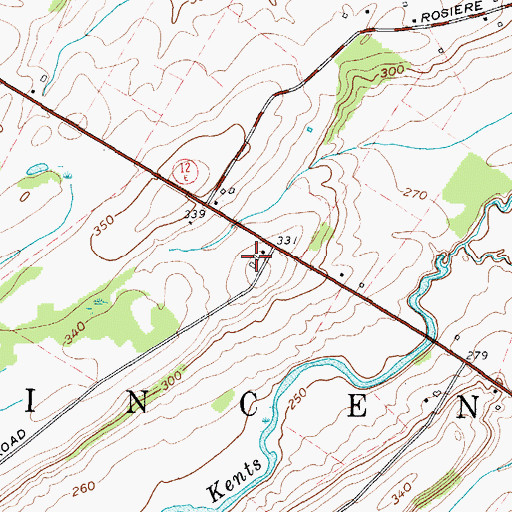 Topographic Map of White Farms, NY