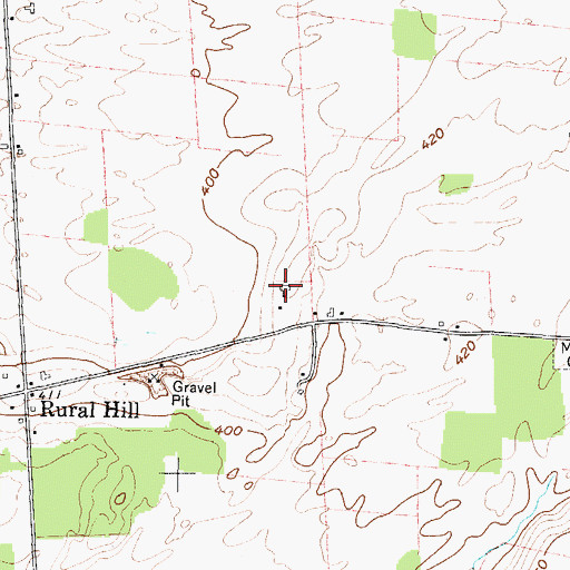 Topographic Map of Dodge Farms, NY