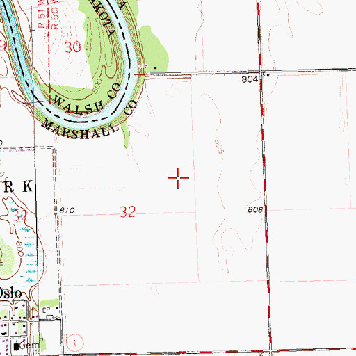 Topographic Map of Oslo Wastewater Treatment Plant, MN