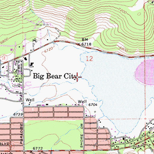 Topographic Map of Caribou Creek, CA