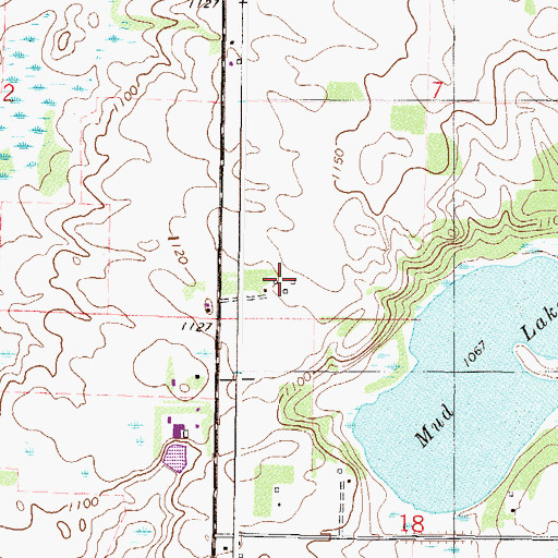 Topographic Map of Silver Leaf Farms, MN