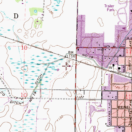 Topographic Map of Fortun Farms, MN