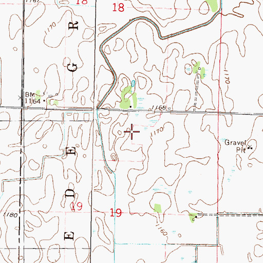 Topographic Map of Cojo Dairy, MN