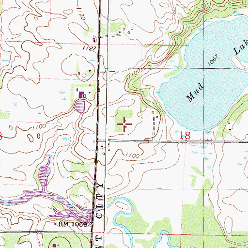 Topographic Map of T and T Farms, MN