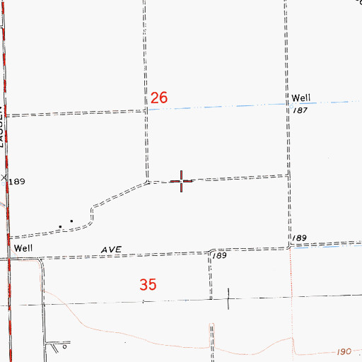 Topographic Map of Bar None Dairy, CA