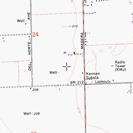 Topographic Map of Green Valley Dairy, CA