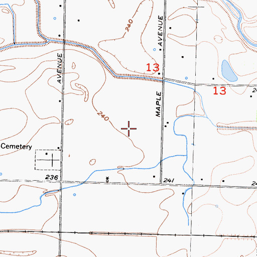 Topographic Map of Maple Dairy, CA