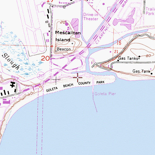 Topographic Map of Carneros Creek, CA