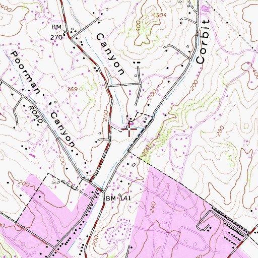 Topographic Map of Carpenter Canyon, CA