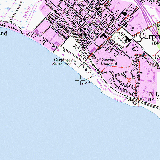 Topographic Map of Carpinteria Creek, CA