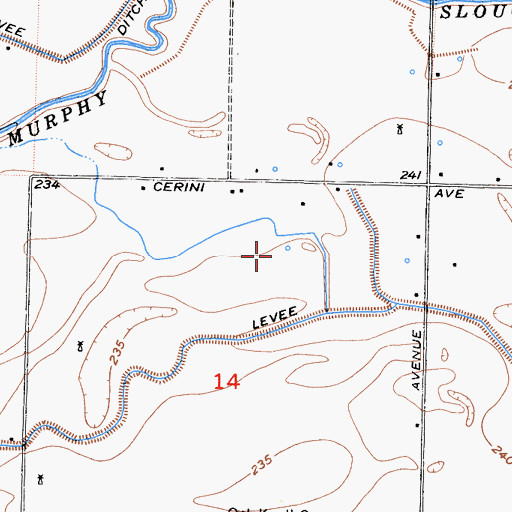 Topographic Map of Zonneveld Dairies Complex, CA