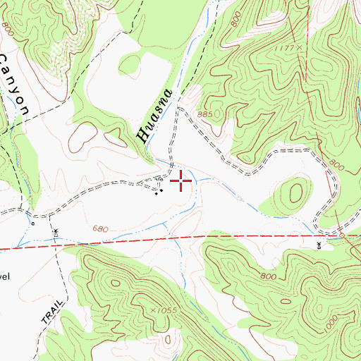 Topographic Map of Carrie Creek, CA