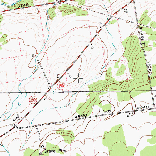 Topographic Map of Silver Lane Dairy, NY