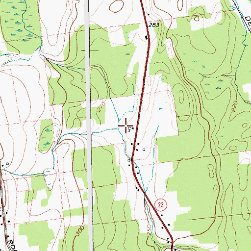 Topographic Map of Beekman Lane Farms, NY
