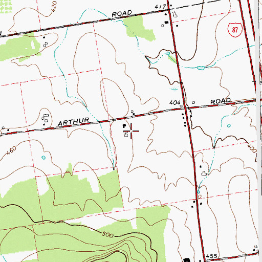 Topographic Map of Hart Apple Farms, NY