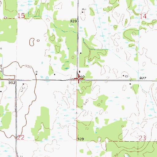 Topographic Map of School Number 8 (historical), MN