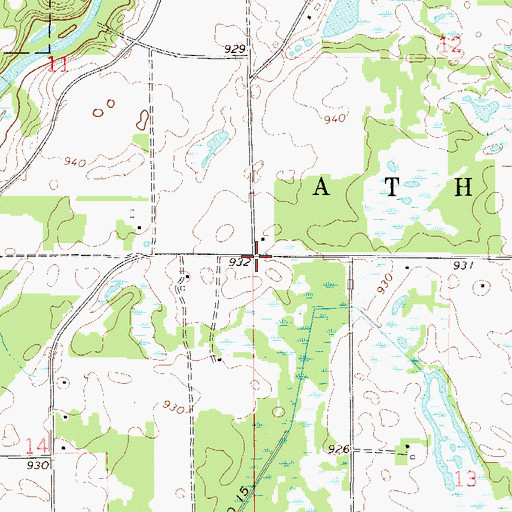 Topographic Map of School Number 9 (historical), MN