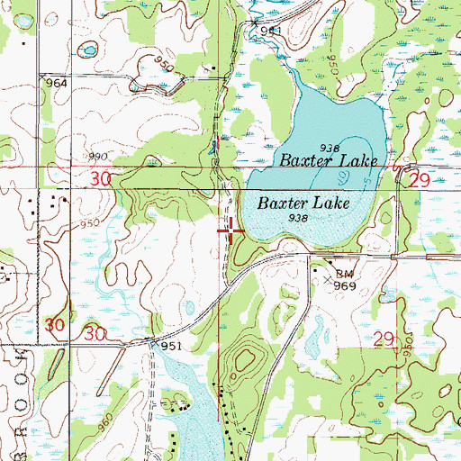 Topographic Map of Walker School (historical), MN