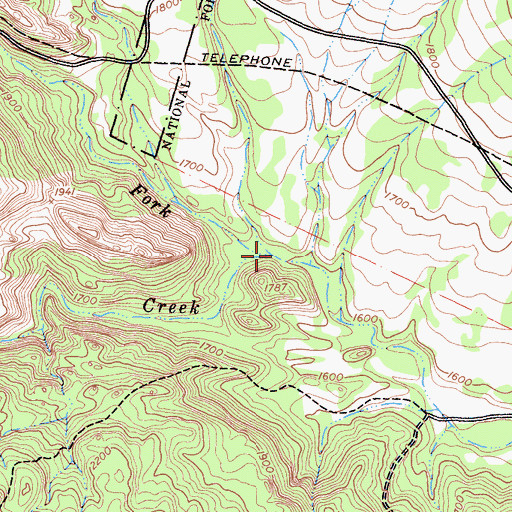 Topographic Map of Carrizo Creek, CA