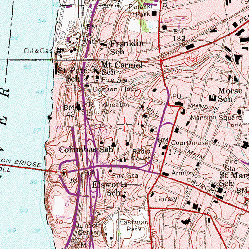 Topographic Map of Halsey Senior Village, NY
