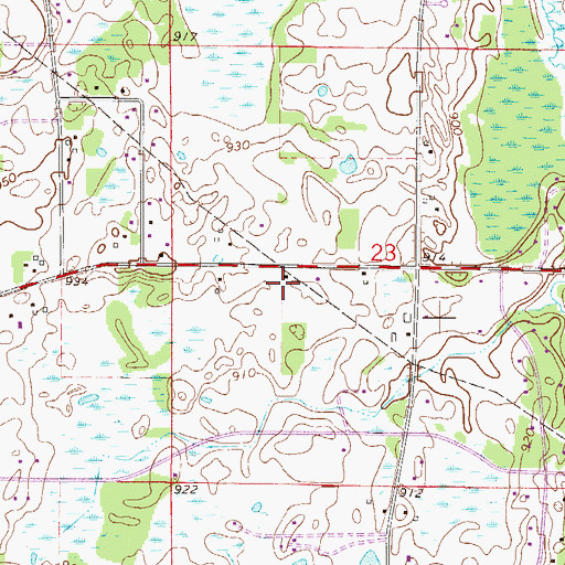 Topographic Map of Differding School (historical), MN