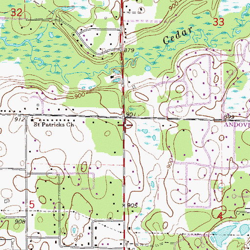 Topographic Map of School Number 10 (historical), MN