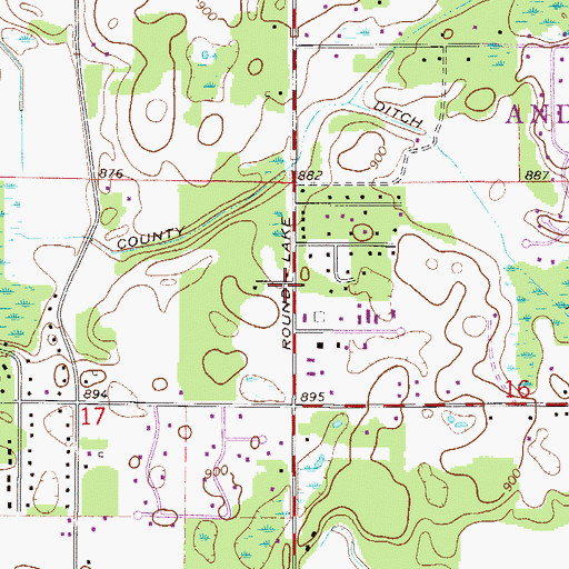 Topographic Map of School Number 33 (historical), MN