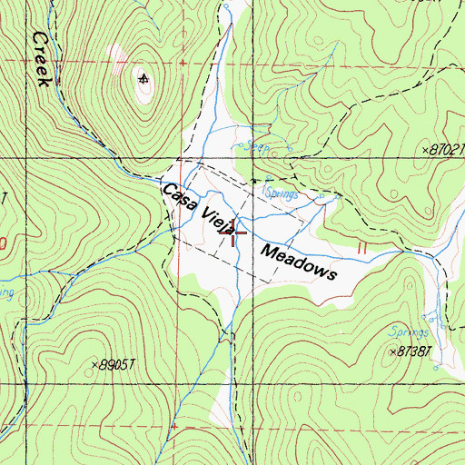 Topographic Map of Casa Vieja Meadows, CA