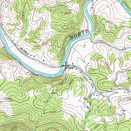 Topographic Map of Mill Branch, NC