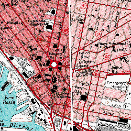 Topographic Map of Convention Tower, NY