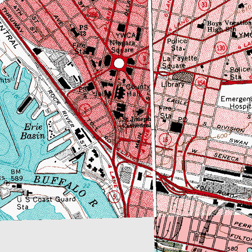 Topographic Map of Cathedral Park Tower, NY