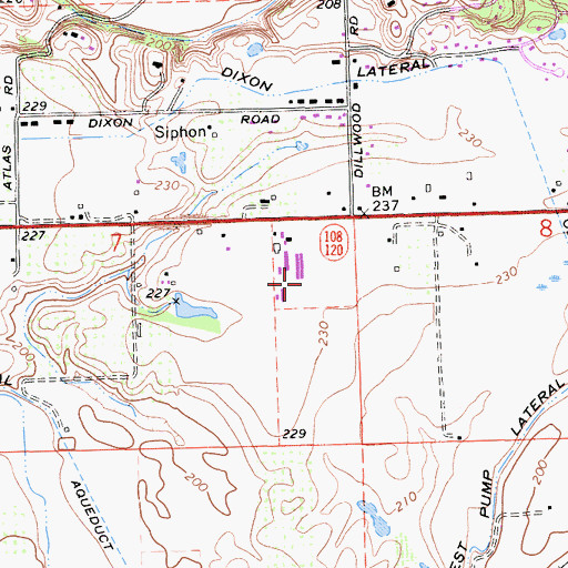 Topographic Map of Hoekstra Dairy, CA