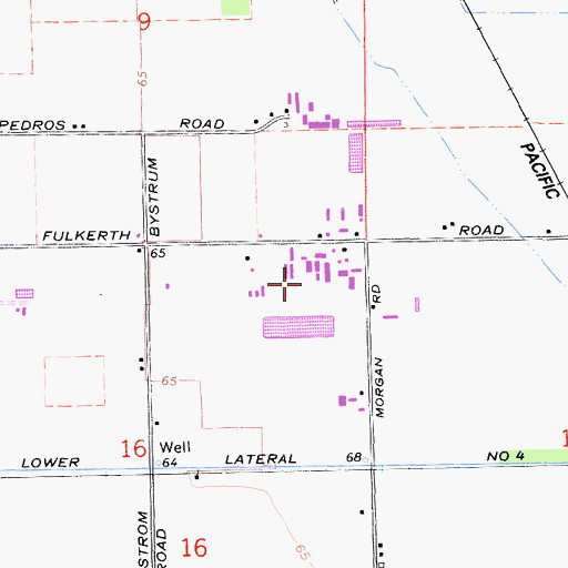Topographic Map of Lucas Dairy, CA