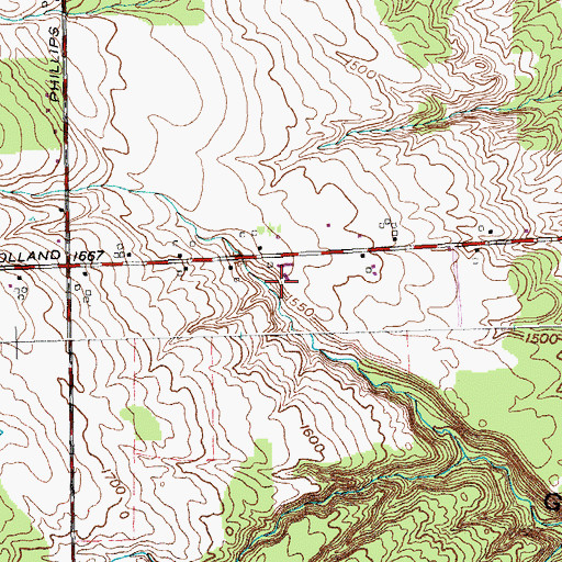 Topographic Map of Kramer Farms, NY