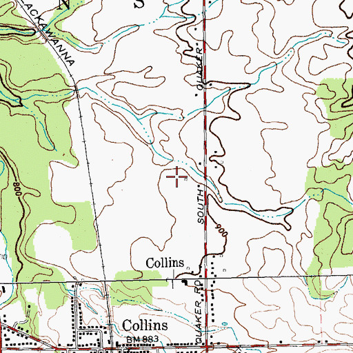 Topographic Map of Farner Farms, NY