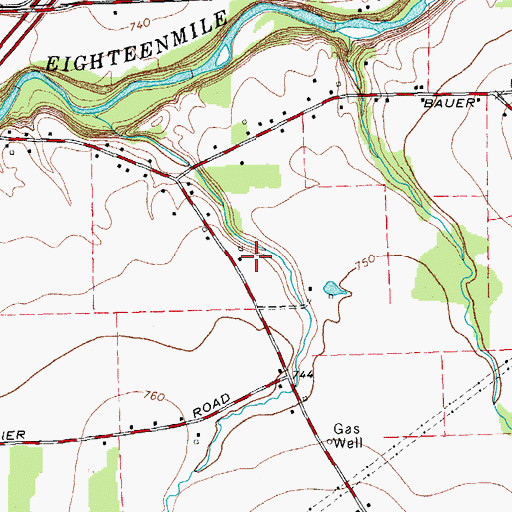 Topographic Map of Triple Oak Farms, NY