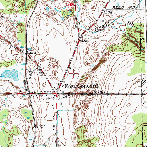 Topographic Map of Millers Dairy Farms, NY