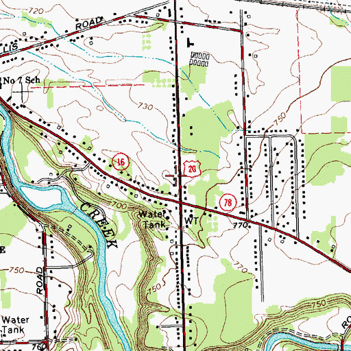Topographic Map of Seneca Greenhouse, NY