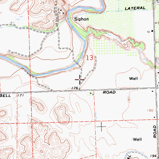Topographic Map of J and B Farms, CA