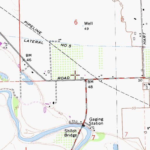 Topographic Map of Bizzini Farm, CA