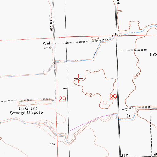Topographic Map of Wells Nut Farm, CA