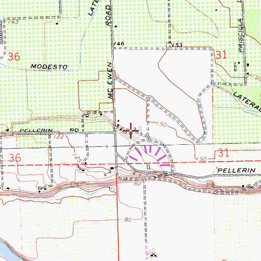 Topographic Map of Michel Ranch, CA
