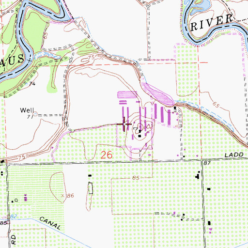 Topographic Map of Rocking S Dairy Number 1, CA