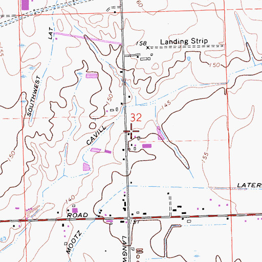 Topographic Map of Silva Dairy, CA