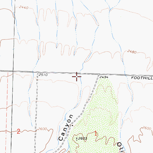 Topographic Map of Castro Canyon, CA