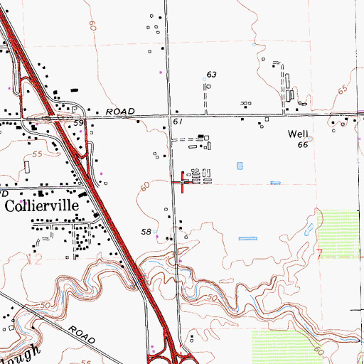 Topographic Map of Palmer Farms, CA