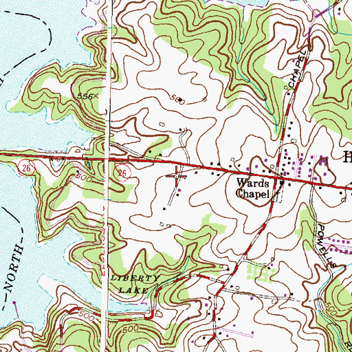 Topographic Map of Liberty Presbyterian Church, MD